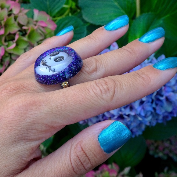 Jack Skellington The Nightmare Before Christmas Halloween Purple Resin Ring - Picture 5 of 8